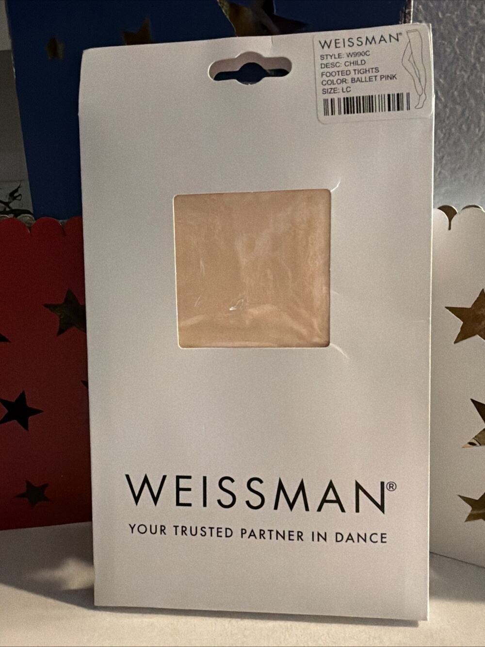 NEW Weissman Footed Tights Color Ballet Pink Child Style W990C Sz LC NWT